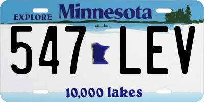 MN license plate 547LEV