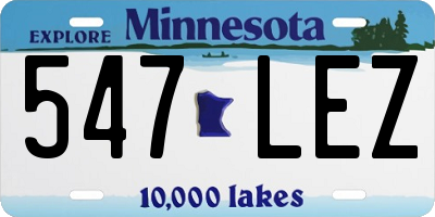 MN license plate 547LEZ