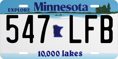 MN license plate 547LFB