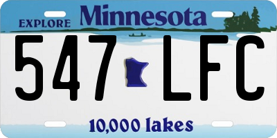 MN license plate 547LFC