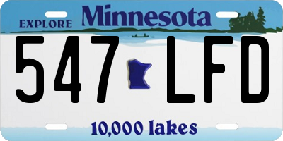 MN license plate 547LFD