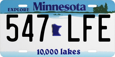 MN license plate 547LFE