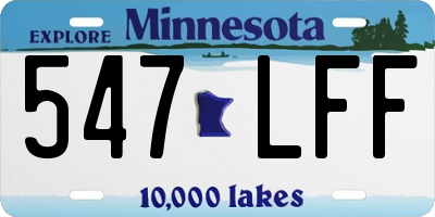 MN license plate 547LFF