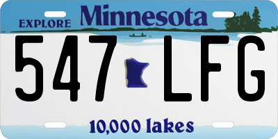 MN license plate 547LFG