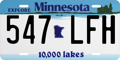 MN license plate 547LFH