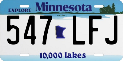 MN license plate 547LFJ