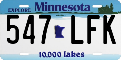 MN license plate 547LFK