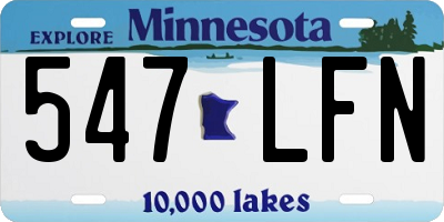MN license plate 547LFN