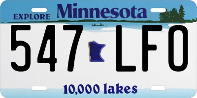 MN license plate 547LFO