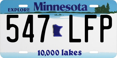 MN license plate 547LFP