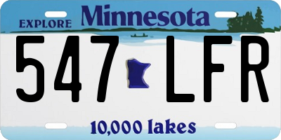 MN license plate 547LFR