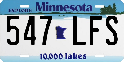 MN license plate 547LFS