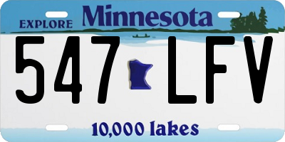 MN license plate 547LFV