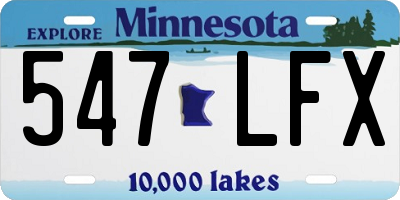 MN license plate 547LFX