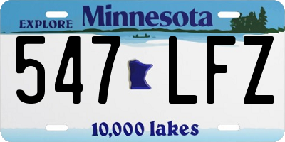 MN license plate 547LFZ