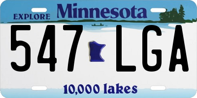MN license plate 547LGA