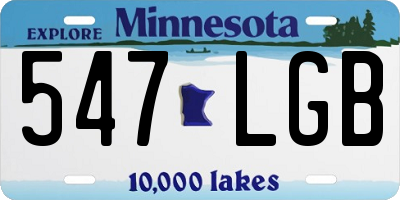MN license plate 547LGB