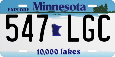 MN license plate 547LGC