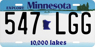 MN license plate 547LGG