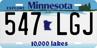 MN license plate 547LGJ