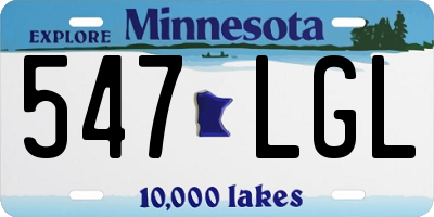 MN license plate 547LGL