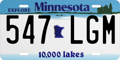 MN license plate 547LGM