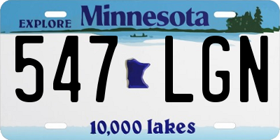 MN license plate 547LGN