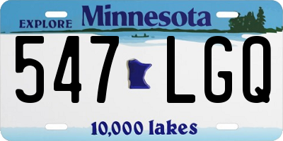 MN license plate 547LGQ