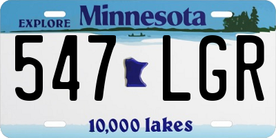 MN license plate 547LGR