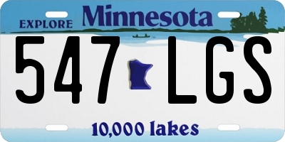 MN license plate 547LGS