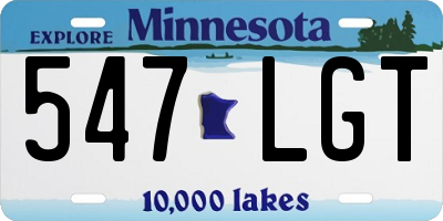 MN license plate 547LGT