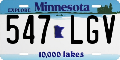 MN license plate 547LGV