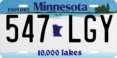 MN license plate 547LGY