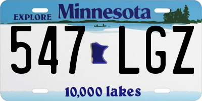 MN license plate 547LGZ