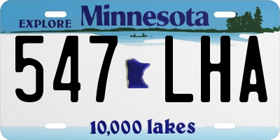 MN license plate 547LHA