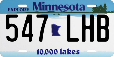MN license plate 547LHB