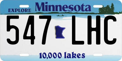 MN license plate 547LHC
