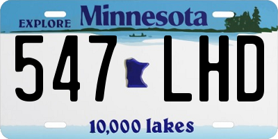 MN license plate 547LHD