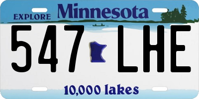 MN license plate 547LHE