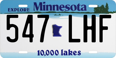 MN license plate 547LHF