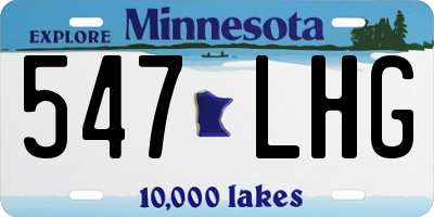 MN license plate 547LHG