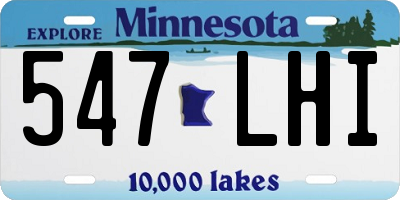MN license plate 547LHI