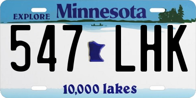 MN license plate 547LHK