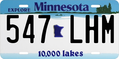 MN license plate 547LHM