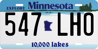 MN license plate 547LHO