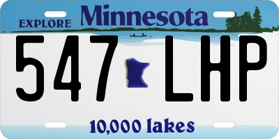 MN license plate 547LHP