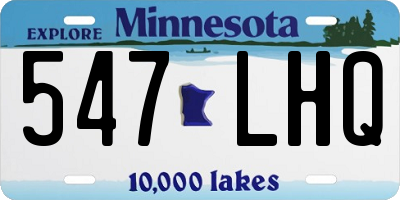 MN license plate 547LHQ