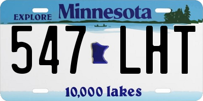 MN license plate 547LHT