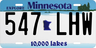 MN license plate 547LHW