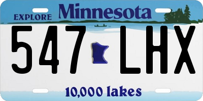 MN license plate 547LHX
